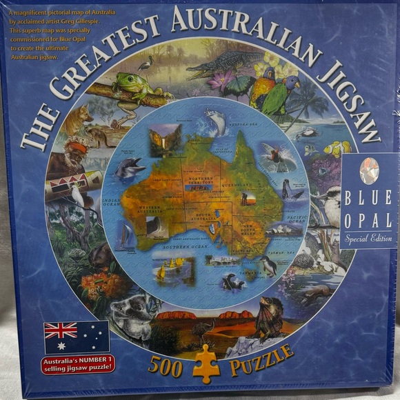 Blue Opal The Greatest Australia round puzzle - Picture 1 of 3